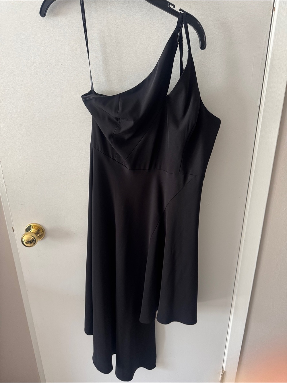 Marciano Black One-Shoulder Asymmetric Dress